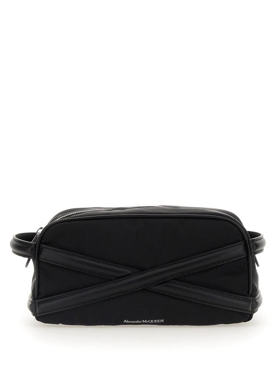 ショルダーバッグ ALEXANDER MCQUEEN Men Messenger Bags 7262921AALD1000 Black Alexander McQueen - The Knuckle Embellished Leather