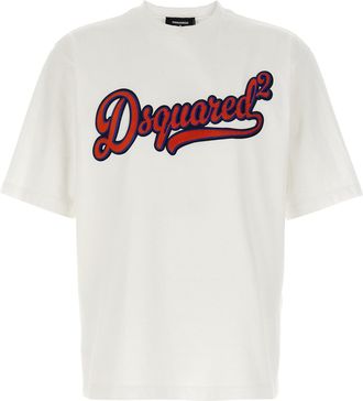 Dsquared2 Dsquared&sup2; Witte Katoenen T-Shirt