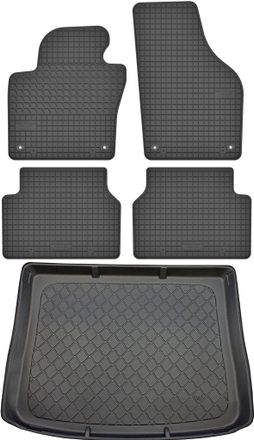 OEM Volkswagen Tiguan I Van De 07.2007 A 04.2016 Set - Alfombrillas De Goma Para Coche + Alfombrilla Para Maletero