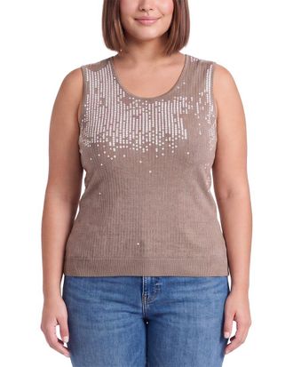 Anne Klein Plus Sequin Top