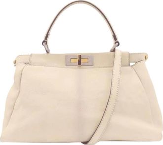 Fendi Pre-owned Handbags, female, White, Size: ONE SIZE Pre-owned Vintage Shoulder Bag