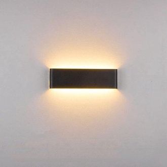 OEM L&aacute;mpara De Pared Rectangular Para Interiores, L&aacute;mpara De Pared Led Para El Hogar, L&aacute;mpara De Pared, L&aacute;mpara De Ba&ntilde;o Mini Moderna, Negra, 3000k