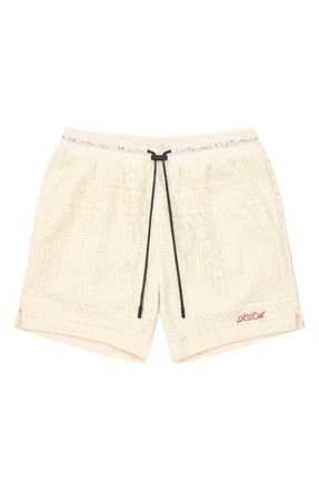 Rta Clyde Pull-On Shorts in Sand Cursive at Nordstrom, Size X-Small