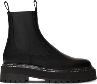 Proenza Schouler Womens Lug Sole Leather Chelsea Boots In Black