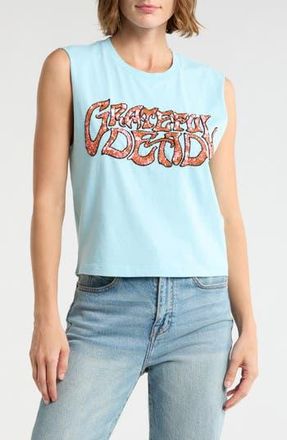 Alice & Olivia Micah Embellished Muscle Tank in Carolina Blue Multi at Nordstrom Rack, Size Medium/large