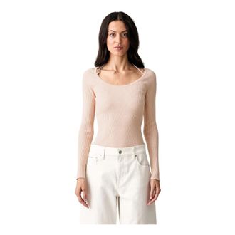 Guess Meghan Sweater - Dames - Ronde hals truien - Roze - XL - Truien & Vesten