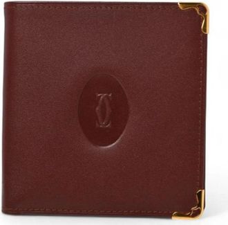Cartier Pre-owned Vintage Must Bi-fold Portemonnee - Heren - Vintage Accessoires - Rood - ONE Size - Vintage