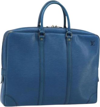 Louis Vuitton Pre-owned Handbags, female, Blue, Size: ONE SIZE Pre-owned Vintage Epi Leather Business Bag