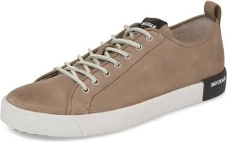 Blackstone Mens Pm66 Low Top Sneaker In Fungi/ Silver Leather