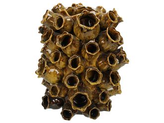 Schubiger M&ouml;bel Vase Keramik Senfgelb B: 27 cm