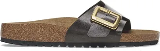 Birkenstock Womens Catalina Luxe Buckle Sandals In Graceful Licorice