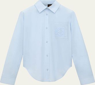 Loewe x Paulas Ibiza Ruffle-Back Cotton-Blend Button-Down Shirt