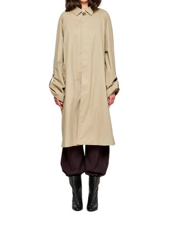 OOF Wear Trench Smerigliato Minimalist Mid Thigh Cotton Trench