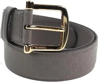 Gucci Pre-owned Belts, male, Gray, Size: ONE SIZE Pre-owned Leather belts