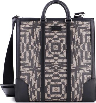 Gucci Convertible Caleido GG Coated Canvas Tall tote bag - Zwart