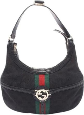 Gucci Pre-owned Borsa a Spalla Interlocking G GG Canvas Pelle - - Pre-owned - Donna - Nero - ONE SIZE