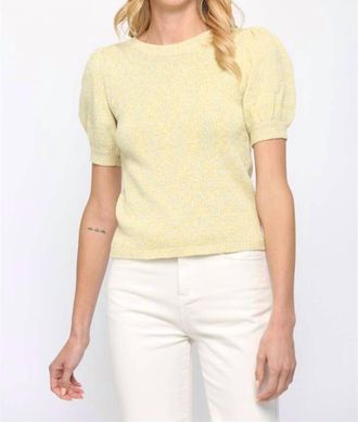 Fate Puff Sleeve Swater In Yellow