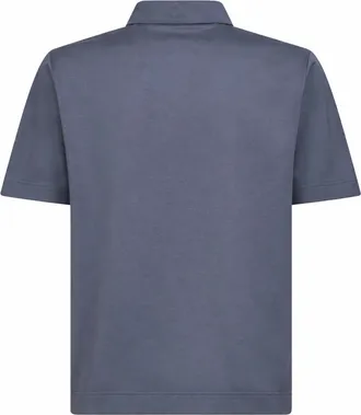 Blanca Vita Womens Polo Shirt Grey Cotton Tops