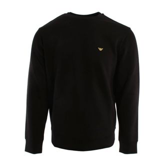 Armani Round-neck Knitwear, male, Black, Size: L Round-neck Knitwear