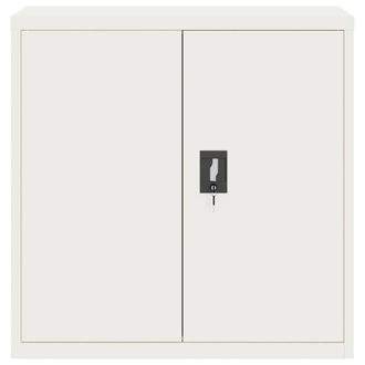 Berkfield Home Durable File Cabinet White 90x40x90 cm Steel | Size: 90 x 40 x 90 cm