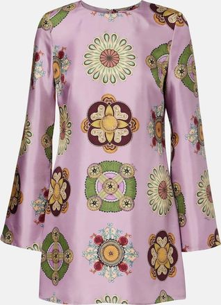 La DoubleJ Abito corto Supremes Swing in twill di seta