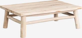 Sklum Sklum - Mesa De Centro Para Jard&iacute;n Rectangular 120x80 Cm En Madera De Teca Narel
