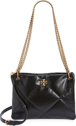 Tory Burch Small Kira Diamond Quilted Leather Shoulder Bag in Black at Nordstrom