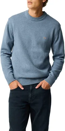 Rodd & Gunn Crewneck Cotton Sweater in Chambray at Nordstrom, Size Xxx-Large