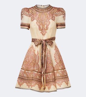 Zimmermann Ascent paisley linen and silk minidress