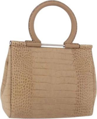 Ferragamo Pre-owned Hand Bag - Dames - Vintage Handtas - Beige - ONE Size - Leer - Vintage