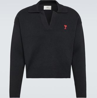 Ami Ami De Cour cotton-blend polo sweater