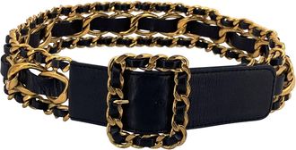 Chanel Vintage Leren Riem
