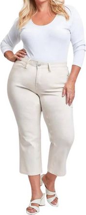 Royalty For Me Mid-Rise Wide Leg Cropped Pants In Gardenia