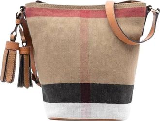 Burberry Pre-owned Bucket Bags, female, Multicolor, Size: ONE SIZE Pre-owned Mini Ashby Bucket Bag