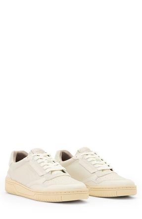 AllSaints Regan Low Top Sneaker in Triple Chalk White at Nordstrom, Size 13