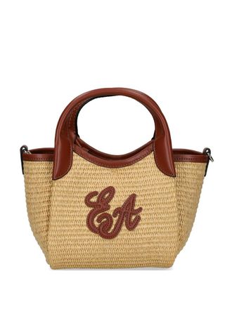 Emporio Armani Small Straw Tote Bag