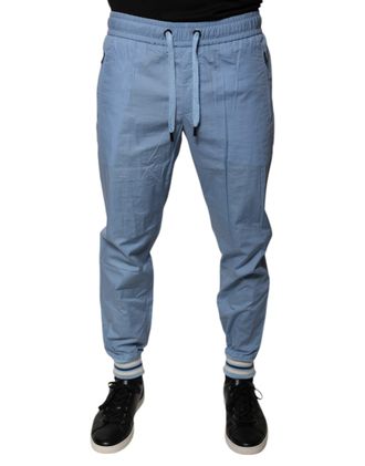 Dolce & Gabbana Mens Blue Cotton Jogger Sweatpants Pants