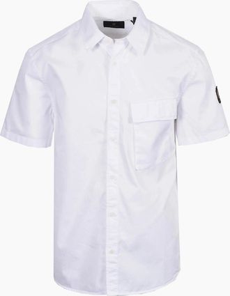 Belstaff Mens BELSTAFF SHORT SLEEVE SCALE SHIRT WHITE - Size: 38