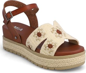 Mia Womens Keva Casual Sandals In Cognac