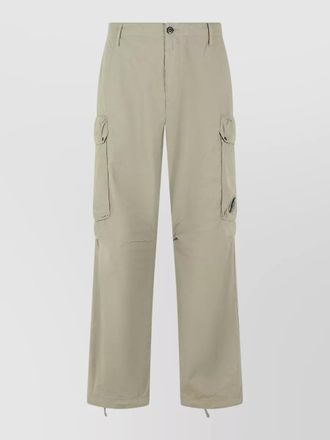 C.P. Company cargo cotton trousers belt loops wide leg