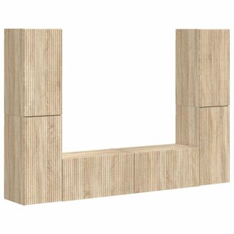 vidaXL Conjunto De Mueble De Tv 6 Pcs Roble Sonoma Vidaxl