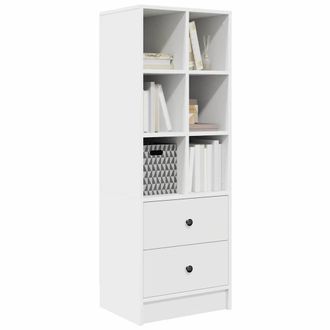 Berkfield Home White White Shelving Unit White MDF Standard White Shelving Unit