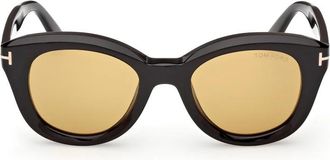 Tom Ford Nika-02 Zonnebril - Dames - Zonnebrillen - Zwart - 49 MM - Accessoires