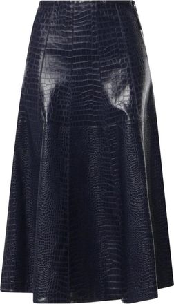 Pinko Antinori Rok - Dames - Leren & Su&egrave;de rokken - Blauw - M - Rokken