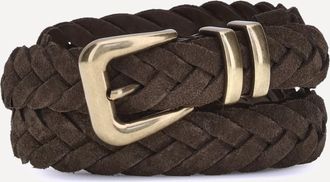 Brunello Cucinelli Leather woven Belt Male 100