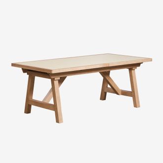 Sklum Mesa De Comedor Rectangular 200-260-320x100 Cm Extensible En Madera De Acacia Dubai Sklum
