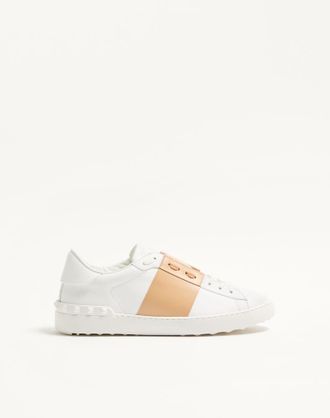 Valentino Garavani Sneaker Open In Vitello Uomo BIANCO/BEIGE 39.5