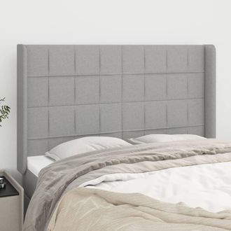 vidaXL Cabecero Con Orejas De Tela Gris Claro 147x16x118/128 Cm Vidaxl