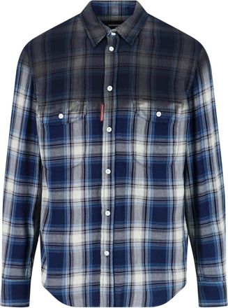 Dsquared2 Blue Checked Shirt