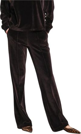 Mason's Broeken, Dames, Bruin, XL, Katoen, Chenille Jersey Chino Broek Rechte Pasvorm